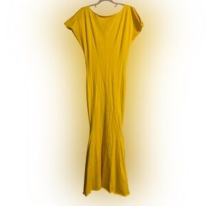 NWT Rare Onion Cut & Sewn Mermaid Boho Handmade Yellow Maxi Dress Sz M